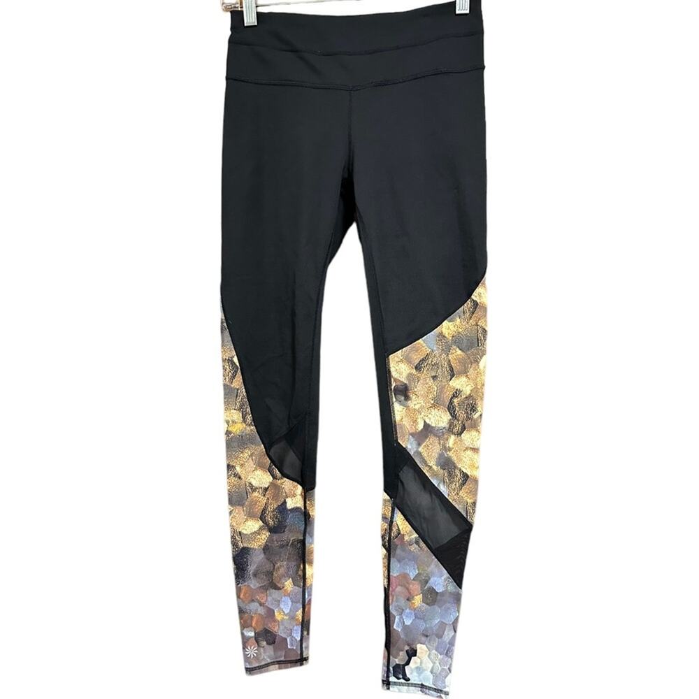 Athleta Women's Asym Mesh Sonar Honeycomb Print Leggings
Rear Zip Pocket Small